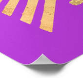 Poster simple Vintage Gold sur l'esthétique violette (Coin)