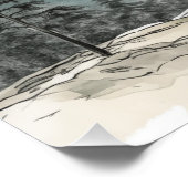 Poster simple Watercolor Mountain Vista (Coin)