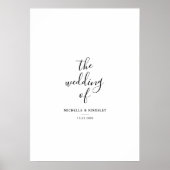 Poster Simple Wedding Signature Invité Signe (Devant)