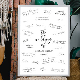 Poster Simple Wedding Signature Invité Signe