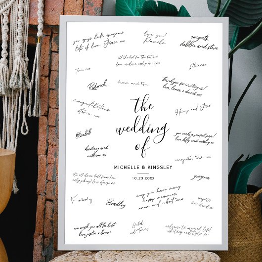 Poster Simple Wedding Signature Invité Signe