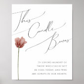 Poster Simple Wildflower | Cette bougie brûle panneau (Devant)