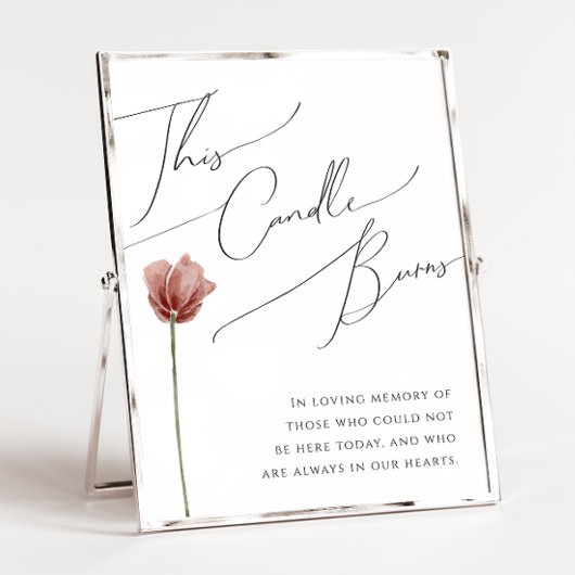 Poster Simple Wildflower | Cette bougie brûle panneau