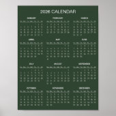 Poster Simple Yet Elegant 2026 Calendar | (Devant)