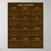 Poster Simple Yet Elegant 2026 Calendar | (Devant)