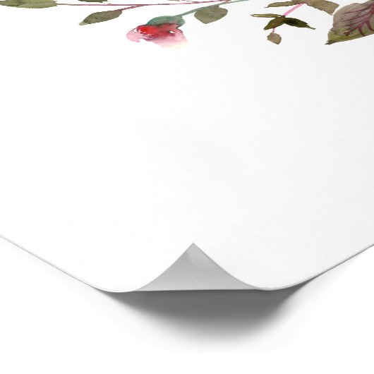 Poster Simplement joli signe nuptial - Taille personnalis (Coin)