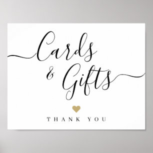 Poster Simples et élégantes cartes mariages et signes cad