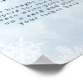 Poster Simples flocons de neige Bébé Hiver Raffle de couc (Coin)
