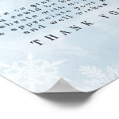 Poster Simples Snowflakes hiver Cartes de Douche & Cadeau (Coin)