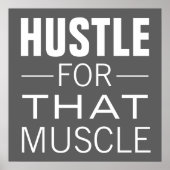 Poster Simples Typographie de Hustle Exercice Motivationn (Devant)