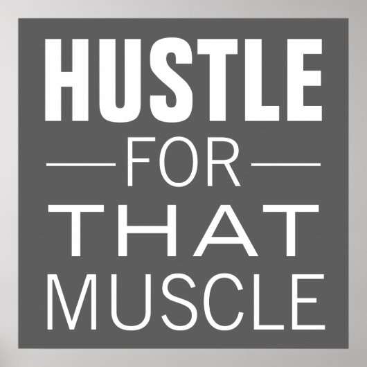 Poster Simples Typographie de Hustle Exercice Motivationn (Devant)