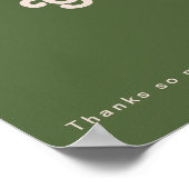 Poster Simples vibrations rétro | Cartes et cadeaux vert  (Coin)