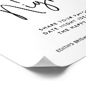 Poster Simplicité de la typographie manuscrite Date Jar d (Coin)