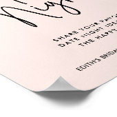 Poster Simplicité de la typographie manuscrite Date Jar d (Coin)