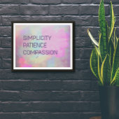 Poster Simplicité Patience Compassion