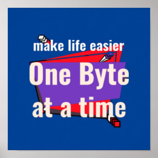 Poster Simplifiez la vie, un octet à la fois