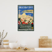 Poster Simplon Orient Express Railways from Paris to Lyon (Cuisine)