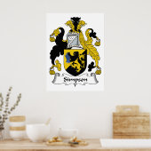 Poster Simpson Family Crest (Cuisine)