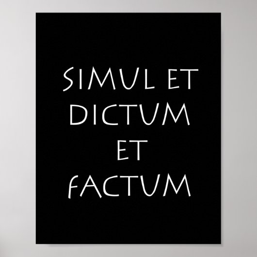 Poster Simul et dictum (Devant)