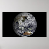 Poster Simulation nuageuse de la Terre entière (Devant)