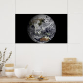 Poster Simulation nuageuse de la Terre entière (Cuisine)