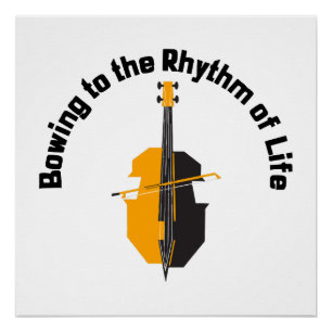 Poster S'incliner au rythme de la vie Violoncelle