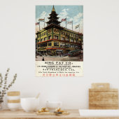 Poster Sing Fat Chinatown San Francisco 1915 vintage (Cuisine)