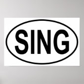 Poster Sing Oval (Devant)