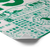 Poster Singapore-21 JUIL 2019:Papier de calendrier chinoi (Coin)