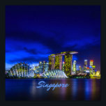 Poster Singapore City Skyline La Nuit<br><div class="desc">Singapore City Skyline La Nuit</div>
