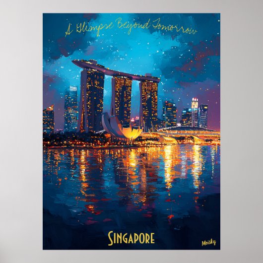 Poster Singapour à Dusk - Un paysage artistique exception (Devant)