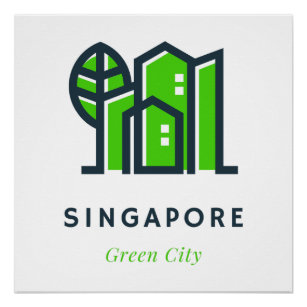 Poster Singapour Asie Durable Ville verte