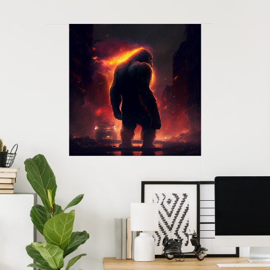 Poster singe (Bureau à domicile)