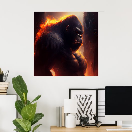 Poster singe (Bureau à domicile)