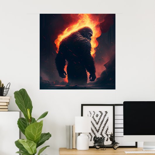 Poster singe (Bureau à domicile)