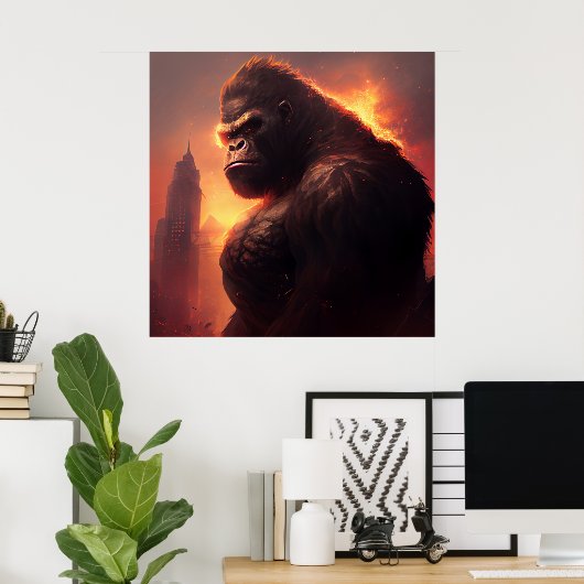 Poster singe (Bureau à domicile)