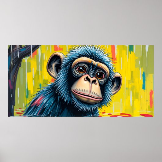 Poster Singe Amusant (Devant)