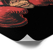 Poster Singe Boxer Avec Gants Boxer Kickboxing Funny B (Coin)