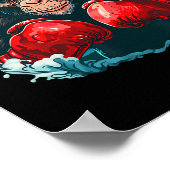 Poster Singe Boxer Avec Gants Boxer Kickboxing Funny B (Coin)