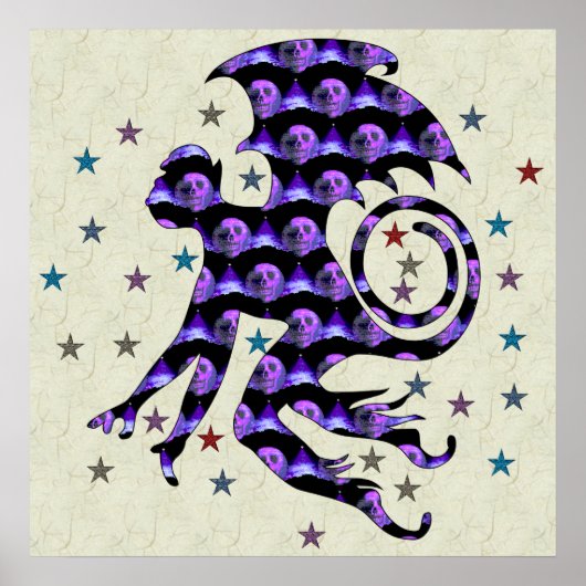 Poster Singe crânien volant (Devant)