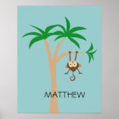 Poster Singe dans un arbre (Devant)