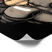 Poster Singe de boxe cool - Costume (Coin)
