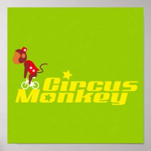 Poster singe de cirque