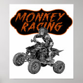 Poster Singe de course (Devant)