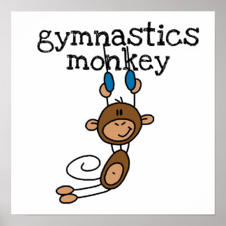 Poster Singe de la gymnastique