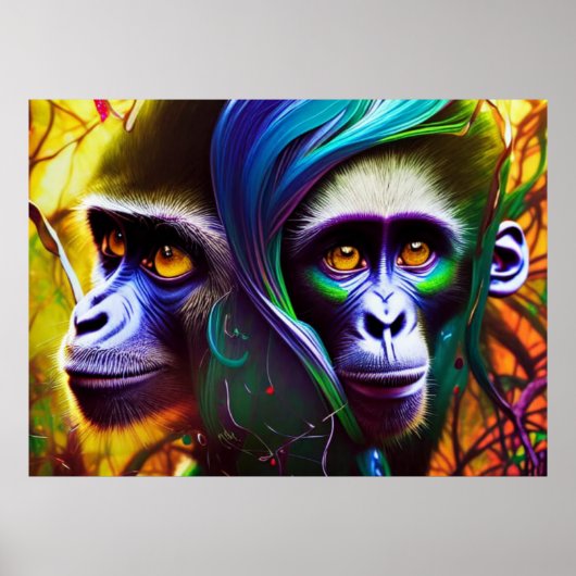 Poster Singe de la Jungle (Devant)