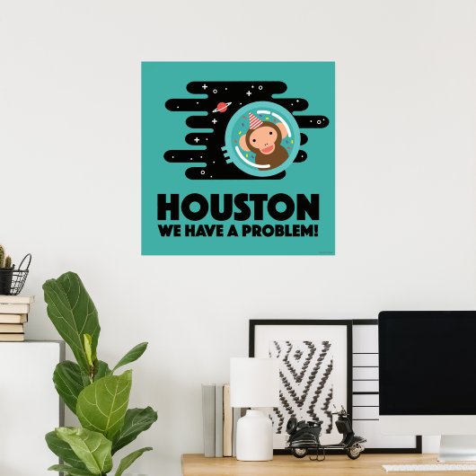 Poster Singe de l'espace (Bureau à domicile)