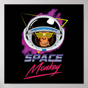 Poster Singe de l'espace 80