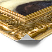 Poster Singe de manteau dans une structure or (Coin)