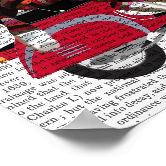 Poster Singe de queue sur cyclomoteur (Coin)